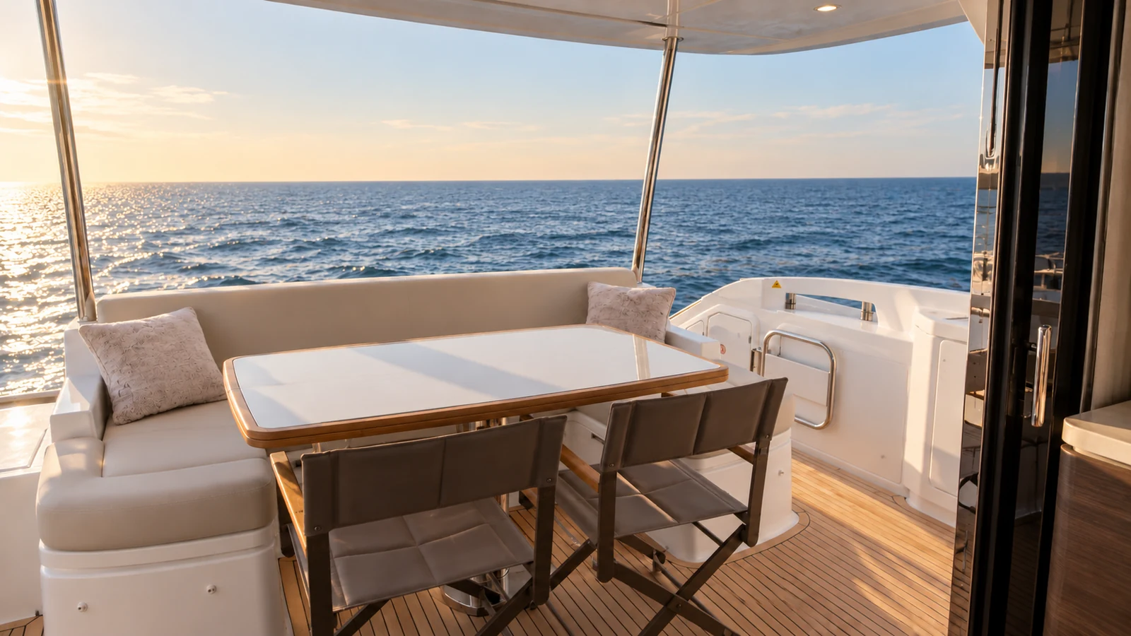 Azimut 55 Flybridge — Aft cockpit, Cascais Marina