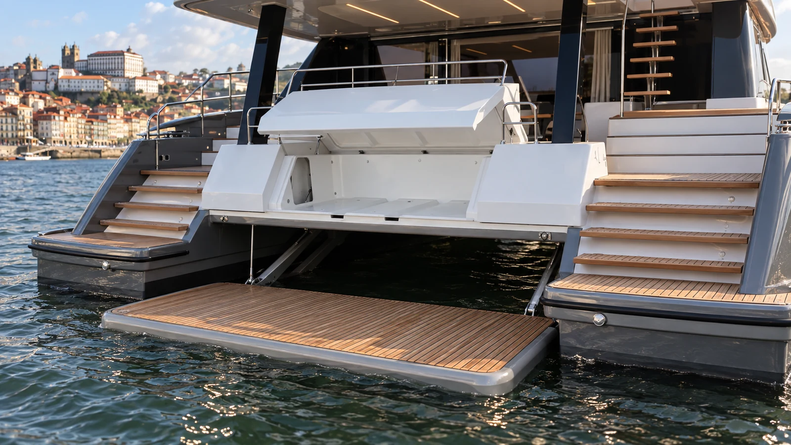 60 Sunreef Power — Stern platform, Douro Marina